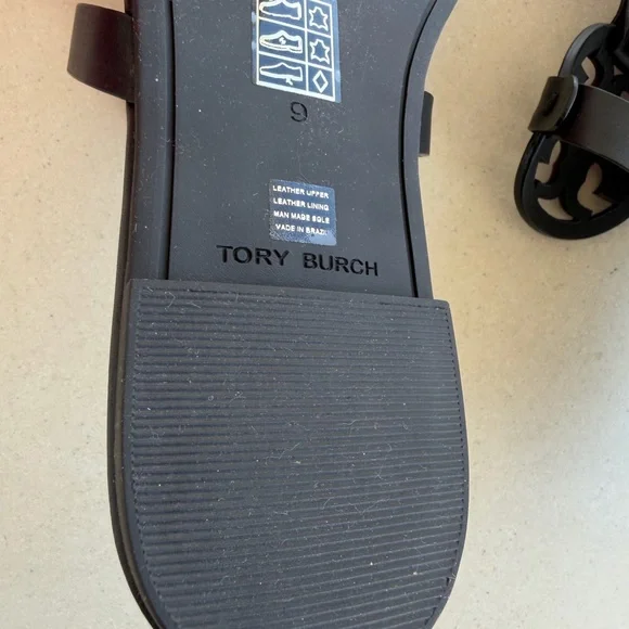 NIB TORY BURCH MILLER SOFT SANDAL  LEATHER PERFECT BLACK  WOMEN SIZE 9 - Picture 12 of 16